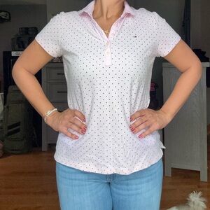 Tommy Hilfiger Light Pink Polka Dot Polo Shirt